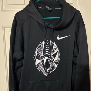 Nike Men's Therma Dri-Fit Black Diamond Football Large Hoodie